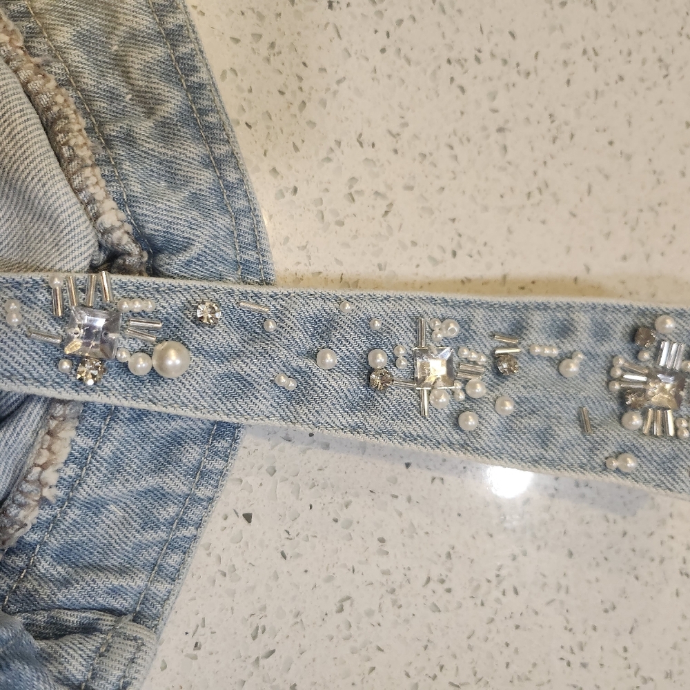 Patbo Hand Beaded Denim Top - Picture 14 of 15